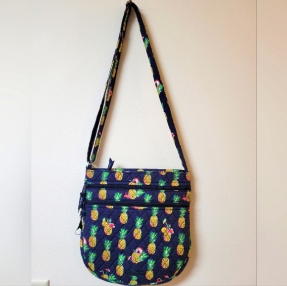 Vera Bradley Handbags - Vera Bradley Tropical Toucan Pineapple Print Crossbody Bag
